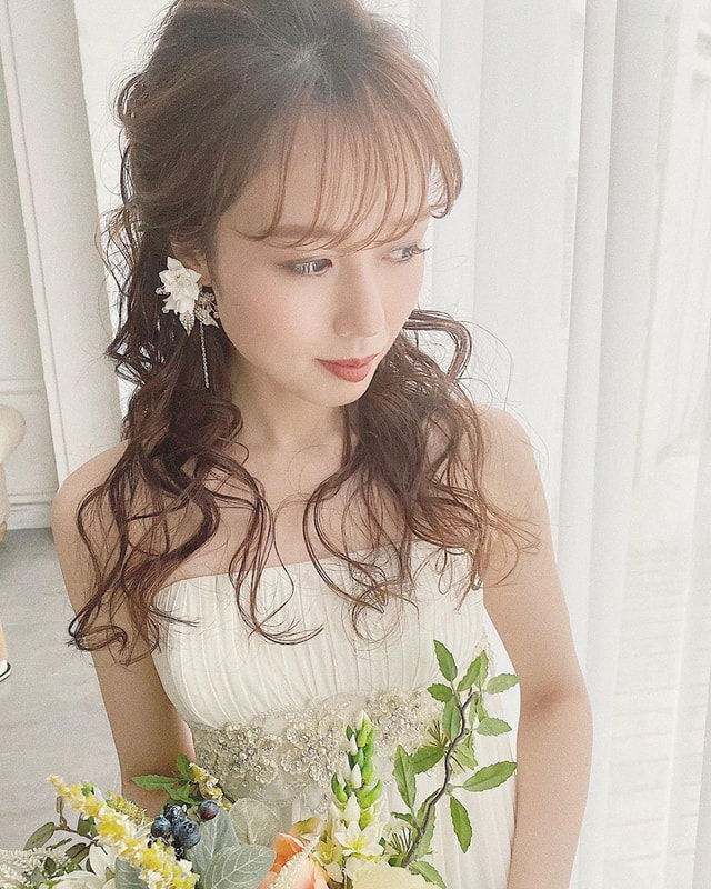 フォトウェディングで花嫁に人気の“前髪あり”スタイル集7