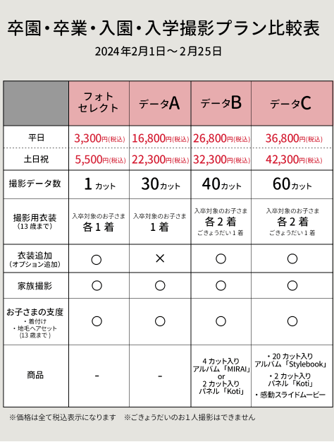 錦糸町でおしゃれな入園入学・卒園卒業写真が撮影できるスタジオ8選!スタジオの選び方も解説6